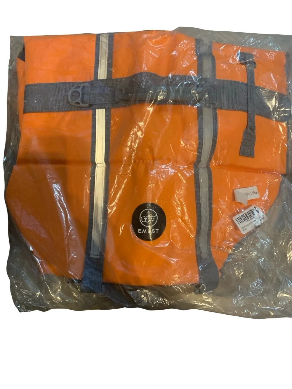EMUST Dog Life Jacket, Ripstop Vests Swimsuit for Boating Swimming Orange XXL